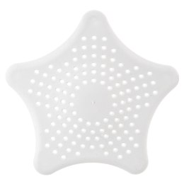 Sitko do Zlewu Gwiazda Białe z Przyssawkami Duże 16 cm Łazienka ORION