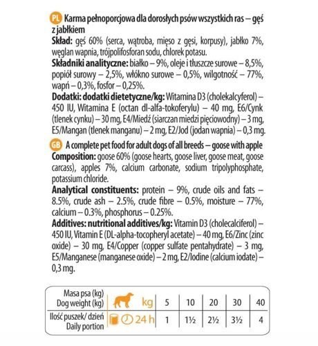 Dolina Noteci Premium Pure Gęś Z Jabłkiem 800g Dolina Noteci