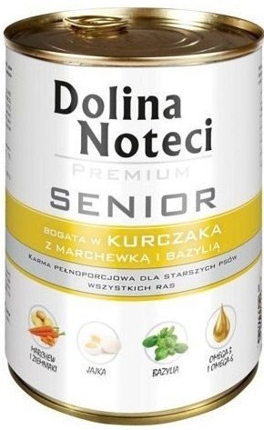 Dolina Noteci Premium Senior Kurczak Z Marchewką I Bazylią 400g Dolina Noteci