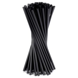 Słomki do Napojów Czarne Zestaw 50 szt. Wielorazowe 22 cm VILDE