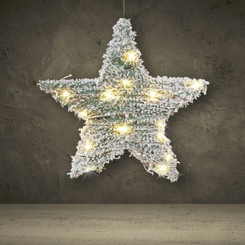 Stroik Gwiazda Ozdoba Świąteczna Świecąca 30 LED Wisząca Solidna VILDE 40cm