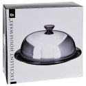 Taca do Serwowania Dań Przekąsek z Kloszem Stalowa HOUSEWARE 26 cm