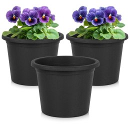 Zestaw Doniczek Ogrodowych VILDE 14,5 cm 3 szt. Plastikowych Okrągłych