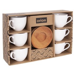 Zestaw Filiżanek z Podstawkami Porcelanowe Małe Białe 6 szt. ORION 100 ml