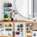 Zestaw Półka Łazienkowa pod Prysznic Metalowa Wisząca Loft VILDE 4 szt.