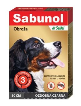 Laboratorium DermaPharm Sabunol Czarna Obroża Przeciw Pchłom I Kleszczom Dla Psa 50cm Laboratorium DermaPharm