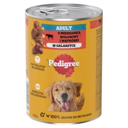 Pedigree Mokra Karma Dla Dorosłych Psów Z Wołowiną W Galarecie Puszka 400g Pedigree
