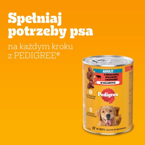 Pedigree Mokra Karma Dla Dorosłych Psów Z Wołowiną W Galarecie Puszka 400g Pedigree