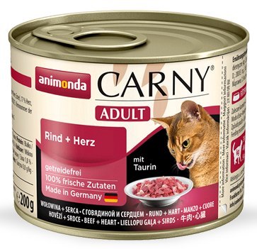 Animonda Cat Carny Adult Wołowina I Serca 200g Animonda