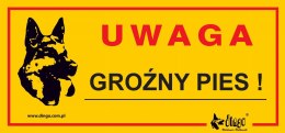 Dingo Metalowa Tabliczka Ostrzegawcza 