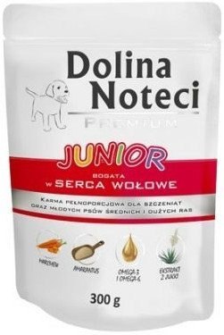 Dolina Noteci Premium Junior Bogata W Serca Wołowe 300g Dolina Noteci