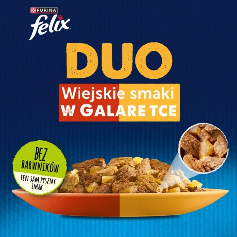 Felix Duo Wiejskie Smaki W Galaretce Z Mięsem 12x85g Felix