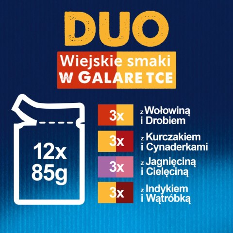 Felix Duo Wiejskie Smaki W Galaretce Z Mięsem 12x85g Felix