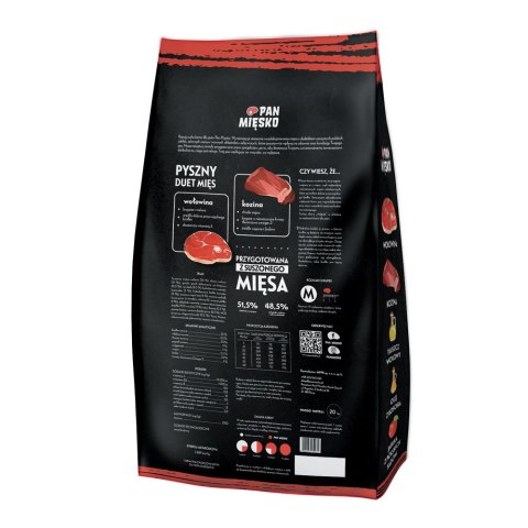 PAN MIĘSKO Wołowina Z Koziną M 20kg PAN MIĘSKO