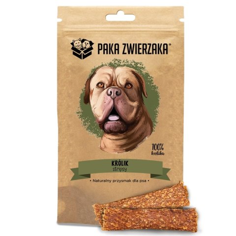 Paka Zwierzaka Stripsy 100% Królik 80g Paka Zwierzaka