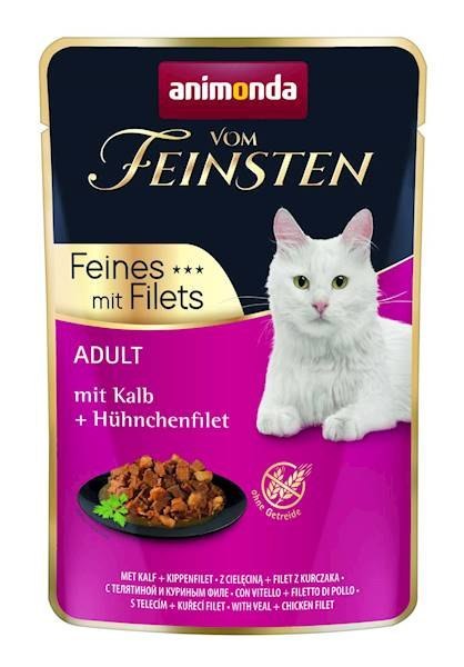 ANIMONDA Cat Vom Feinsten Adult Cielęcina I Filet Z Kurczaka Saszetka 85g Animonda
