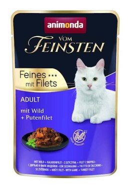 ANIMONDA Cat Vom Feinsten Adult Dziczyzna + Filet Z Indyka Saszetka 85g Animonda