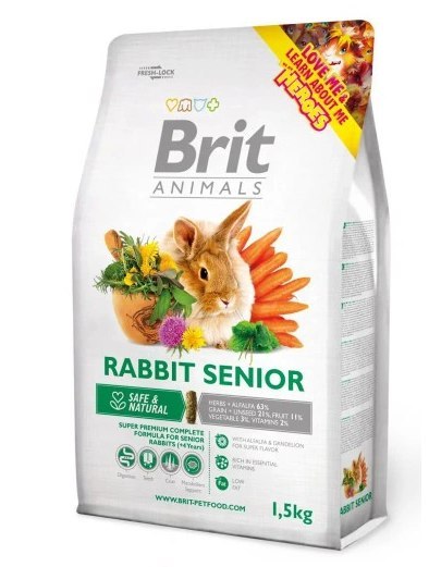 Brit Animals Rabbit Senior Complete 1,5kg Brit