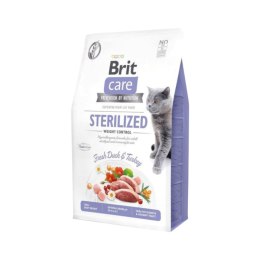 Brit Care Cat Grain-Free Sterilised Weight Control Z Kaczką I Indykiem 2kg Brit