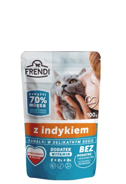 Frendi Kawałki W Delikatnym Sosie Z Indykiem 100g Frendi