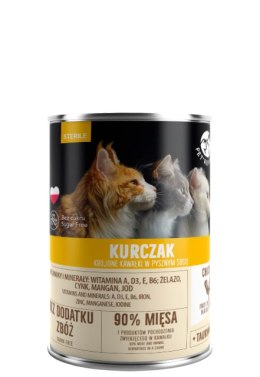 PetRepublic Kurczak Krojone Kawałki W Delikatnym Sosie Dla Kotów Sterylizowanych 400g Pet Republic