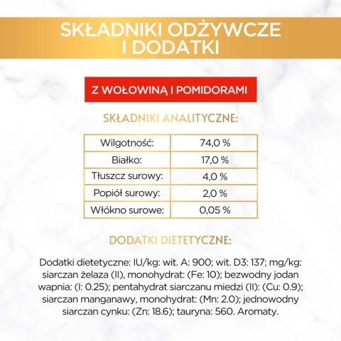 Purina Gourmet Gold wołowina w pomidorach 85g Gourmet