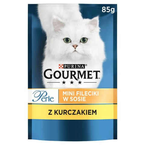 Purina Gourmet Perle Karma dla kotów mini fileciki w sosie z kurczakiem 85 g Gourmet