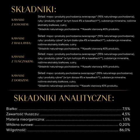 Sheba Delicacy Rybne Smaki W Galaretce, Z Łososiem, Z Białą Rybą, Z Tuńczykiem, Z Dorszem 80x85g Sheba