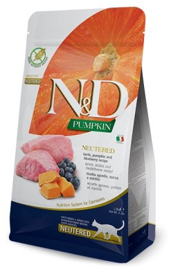 Farmina N&D Pumpkin Feline Lamb & Blueberry Neutered Adult 300g Farmina