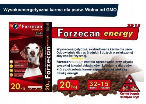Forzecan Energy 51% mięsa BezGMO 20kg Forzecan