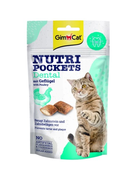 GIMCAT NUTRI POCKETS Przysmak Dentystczny DRÓB 60g Gimborn