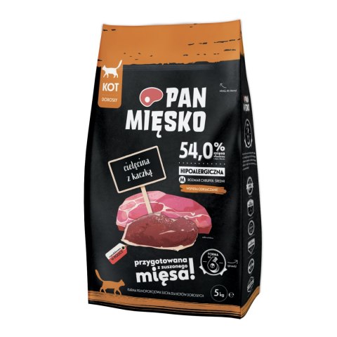 PAN MIĘSKO Cielęcina Z Kaczką M Dla Kota 5kg PAN MIĘSKO