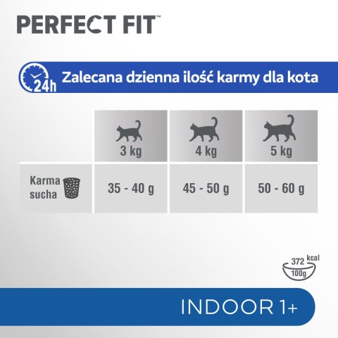 Perfect Fit™ - sucha karma pełnoporcjowa dla dorosłych kotów niewychodzących, bogata w kurczaka 7kg Perfect Fit