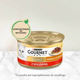 Purina Gourmet Gold Sauce Delight z wołowiną 85g Gourmet