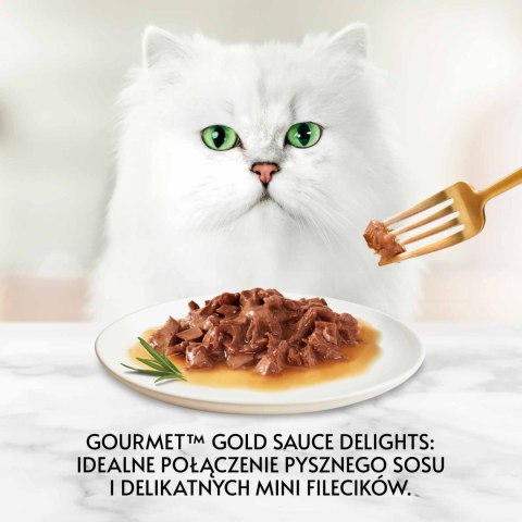 Purina Gourmet Gold Sauce Delight z wołowiną 85g Gourmet