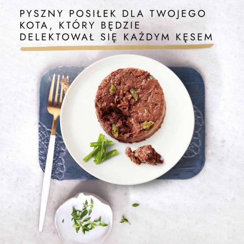Purina Gourmet Gold Savoury Cake z jagnięciną i zieloną fasolką 85g Gourmet