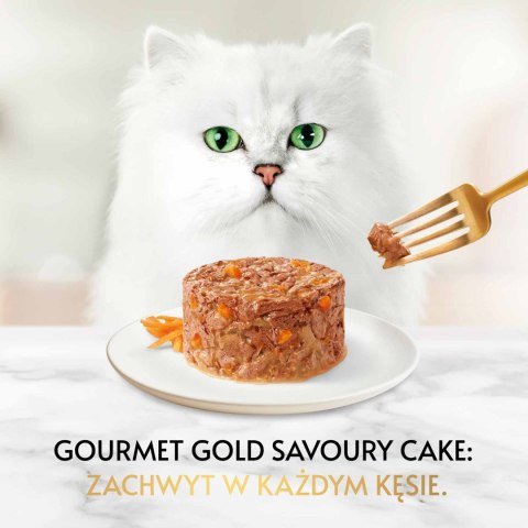 Purina Gourmet Gold Savoury Cake z kurczakiem i marchewką 85g Gourmet