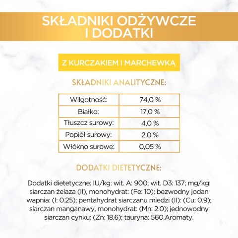 Purina Gourmet Gold Savoury Cake z kurczakiem i marchewką 85g Gourmet