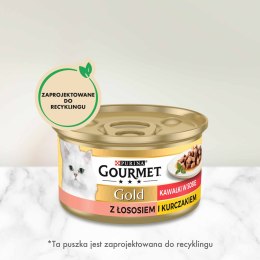Purina Gourmet Gold łosoś/ kurczak w sosie 85g Gourmet