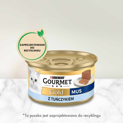 Purina Gourmet Gold mus z tuńczykiem 85g Gourmet