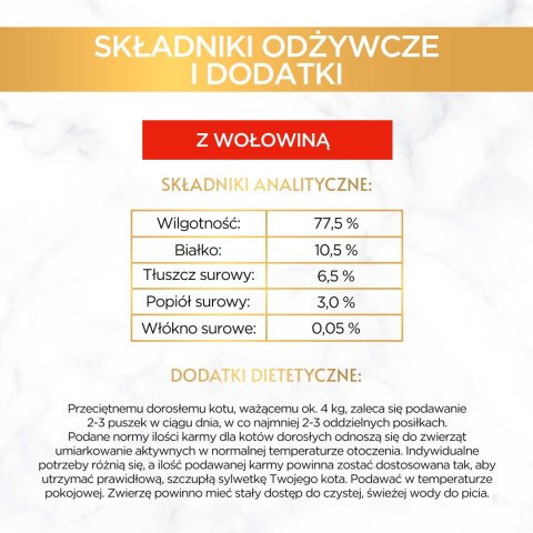 Purina Gourmet Gold mus z wołowiną 85g Gourmet