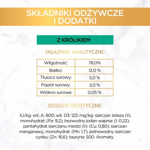 Purina Gourmet Gold pasztet z królikiem 85g Gourmet