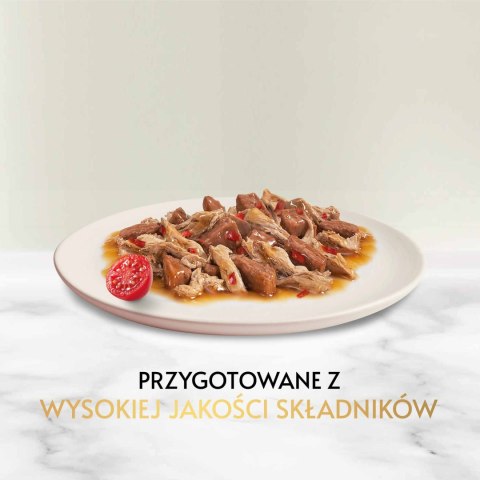 Purina Gourmet Gold z wołowiną i kurczakiem w sosie z pomidorami 85g Gourmet