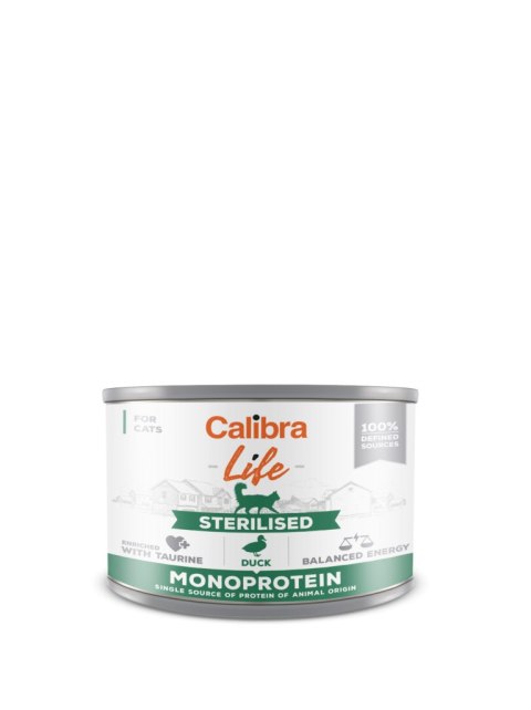 Calibra Cat Life Sterilised Karma Dla Kota Z Kaczką 200g Calibra