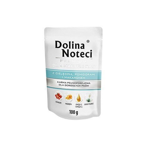 Dolina Noteci Premium Dla Psów Małych Ras Z Cielęciną, Pomidorami I Makaronem 100g Dolina Noteci