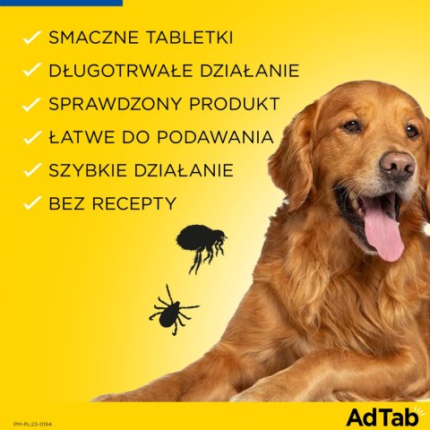 Elanco AdTab 56mg Tabletka Na Pchły I Kleszcze Dla Psów 1,3-2,5kg Elanco
