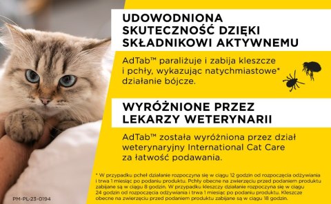 Elanco AdTab Tabletka Na Pchły I Kleszcze Dla Kotów 2-8kg 48mg Elanco