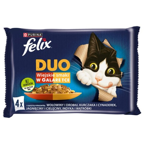 Felix Duo Wiejskie Smaki W Galaretce 4x85g Felix
