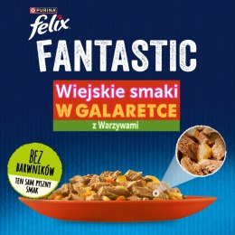 Felix Fantastic W Galaretce Z Kurczakiem I Wołowiną 4x85g Felix