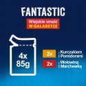 Felix Fantastic W Galaretce Z Kurczakiem I Wołowiną 4x85g Felix